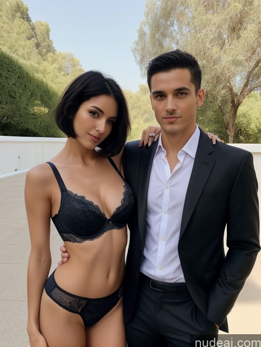 related ai porn images free for Woman + Man Small Tits Short Perfect Body Seductive Black Hair Bra Bobcut Suit Jacket Greek
