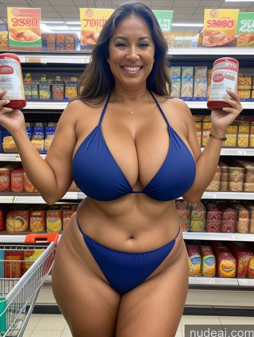 related ai porn images free for One Busty Huge Boobs Thick Tanned Skin Laughing Front View Microkini Thong Polynesian 70s Grocery