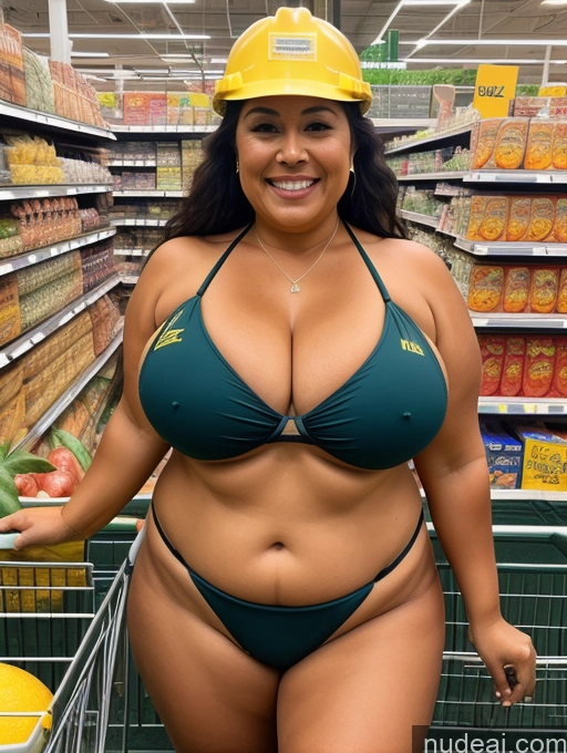 related ai porn images free for One Busty Huge Boobs Thick Tanned Skin Laughing Front View Microkini Thong Polynesian Grocery 80s Construction Worker Chubby