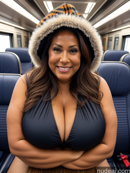 related ai porn images free for One Busty Huge Boobs Thick Tanned Skin Laughing Front View Microkini Thong 70s Lumberjack Halloween Parka Train Polynesian