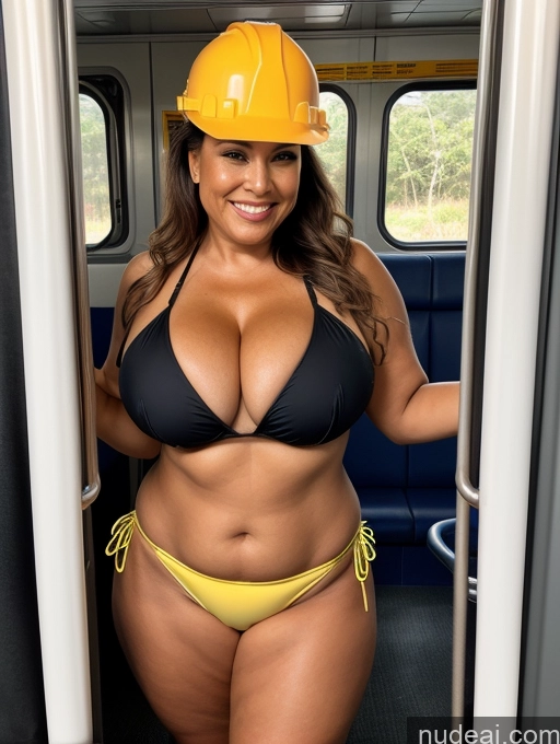 related ai porn images free for One Busty Huge Boobs Thick Tanned Skin Laughing Front View Microkini Thong Halloween Polynesian 60s Construction Worker Train