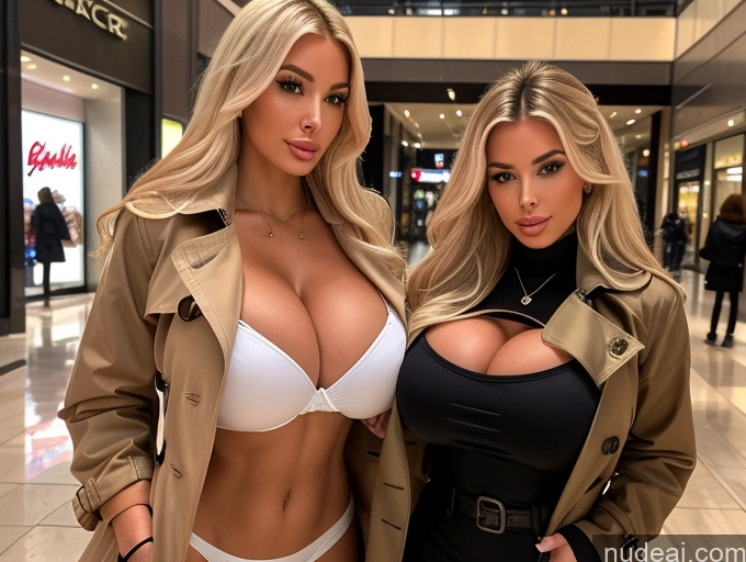 related ai porn images free for Bimbo Two Huge Boobs Mall Trench Coat