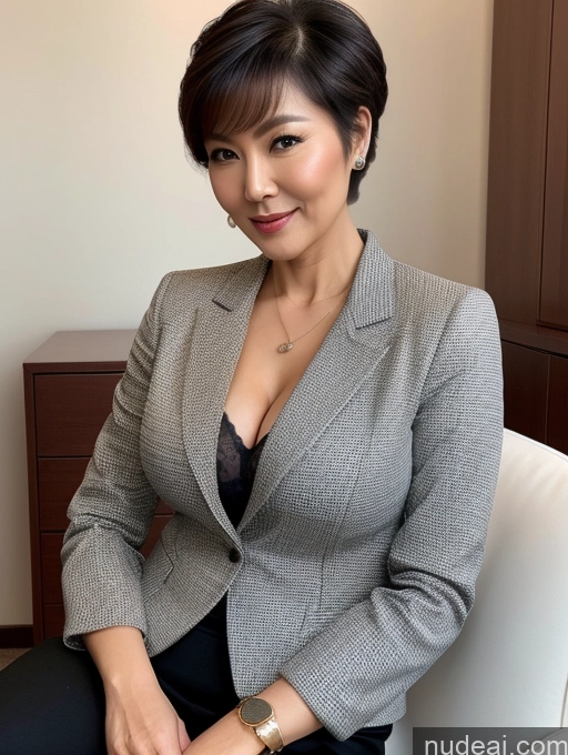 related ai porn images free for Woman Busty Perfect Boobs Beautiful Perfect Body 70s Pixie Chinese Blouse Bra Jacket Professor Stylish Suit Detailed
