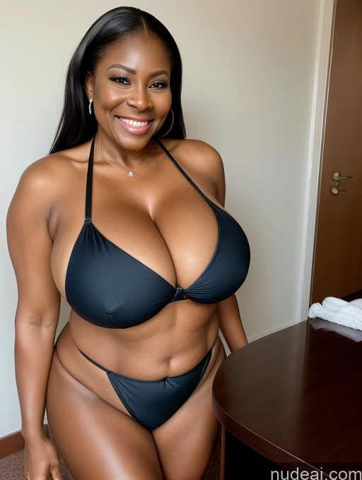related ai porn images free for One Busty Huge Boobs Thick Tanned Skin Laughing Front View Microkini Thong 60s Maid Nigerian