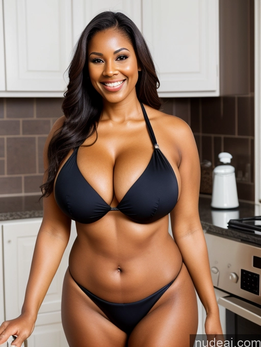 related ai porn images free for One Busty Huge Boobs Thick Tanned Skin Laughing Front View Microkini Thong 60s Nigerian Maid Kitchen