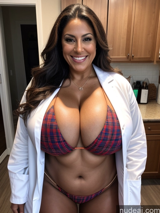 related ai porn images free for One Busty Huge Boobs Thick Tanned Skin 60s Laughing Latina Front View Microkini Thong Lumberjack Lab Coat Halloween