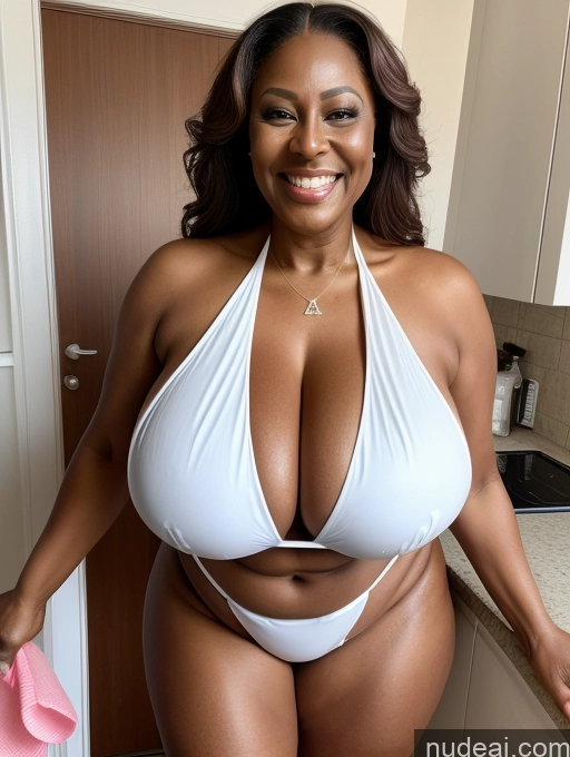 related ai porn images free for One Busty Huge Boobs Thick Tanned Skin Laughing Front View Microkini Thong 60s Nigerian Maid