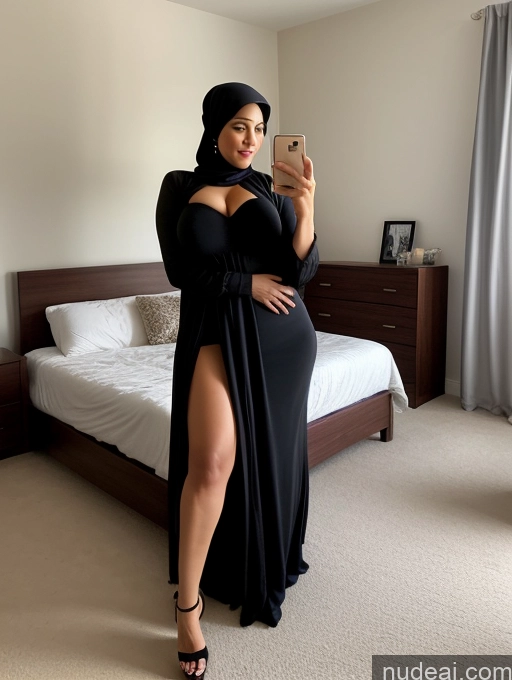 related ai porn images free for Milf One Beautiful Big Hips Thick Perfect Boobs 30s Seductive Black Hair Messy Indian Mirror Selfie Bedroom Front View High Heels Dress Long Skirt Niqab Cleavage