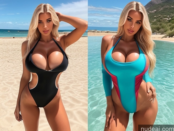 related ai porn images free for Bimbo Two Huge Boobs One Piece Swimsuit