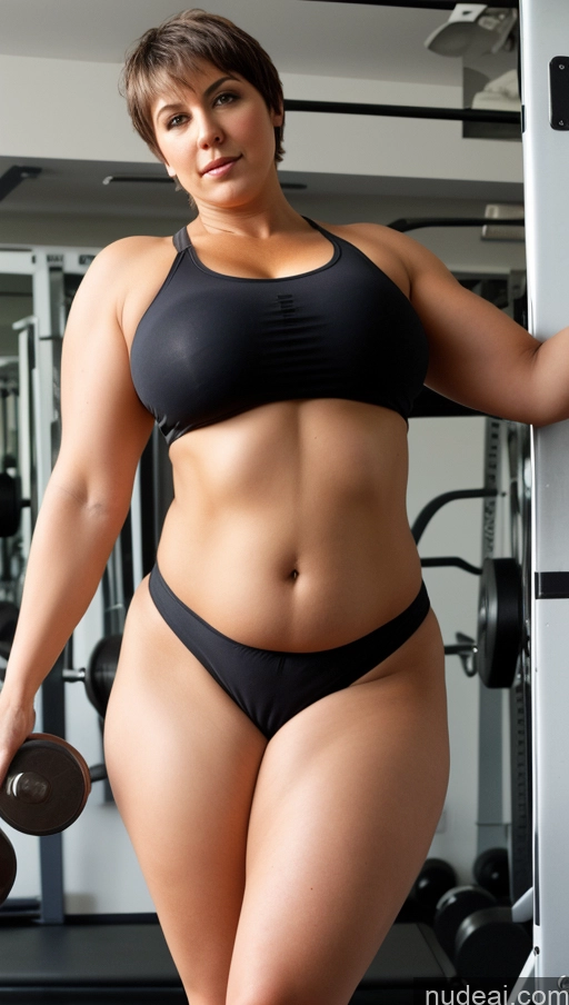related ai porn images free for Busty Big Ass Big Hips Front View Short Hair Chubby Abs Muscular Fat Nude Pubic Hair Hairy Women Yoga Pants German Milf Gym