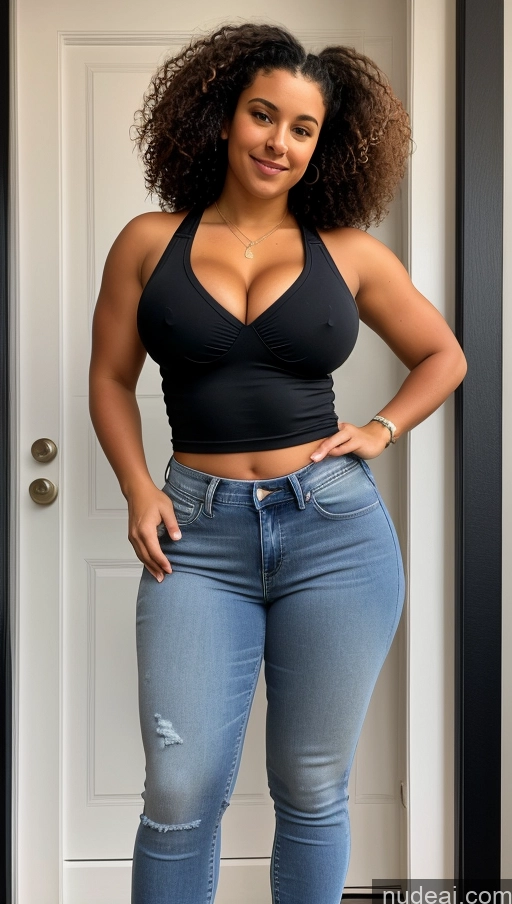 related ai porn images free for Athlete Perfect Boobs Big Ass Big Hips Jeans Front View Curly Hair