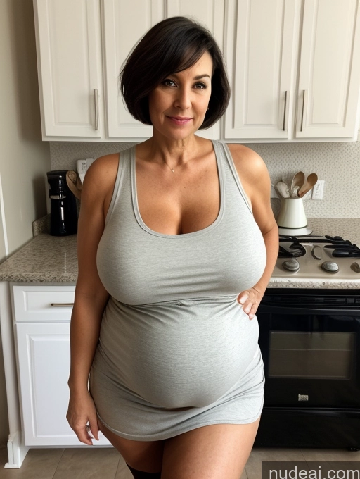 related ai porn images free for Milf One Huge Boobs Big Hips Pregnant Short 50s Sad Black Hair Short Hair White Kitchen Pantyhose Tank Top