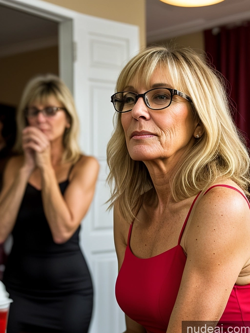related ai porn images free for 60s Czech Serious Blonde Bangs Dress Milf Glasses Party Two