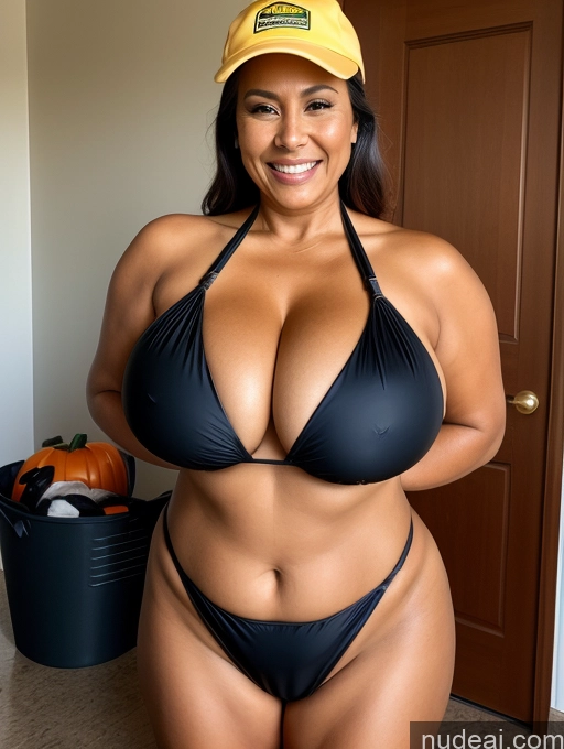 related ai porn images free for One Busty Huge Boobs Thick Tanned Skin Laughing 60s Front View Microkini Thong Halloween Polynesian Construction Worker Maid