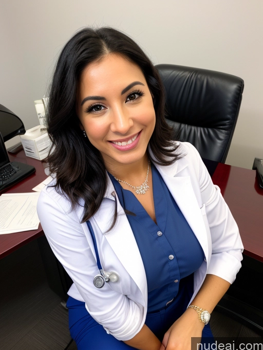 related ai porn images free for Woman One Perfect Boobs Beautiful Perfect Body Short 30s Happy Black Hair Long Hair Latina Office Front View Blowjob Doctor Diamond Jewelry