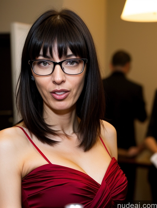 related ai porn images free for 40s Czech Bangs Black Hair Skinny Tall Party Dress Glasses Serious Ahegao