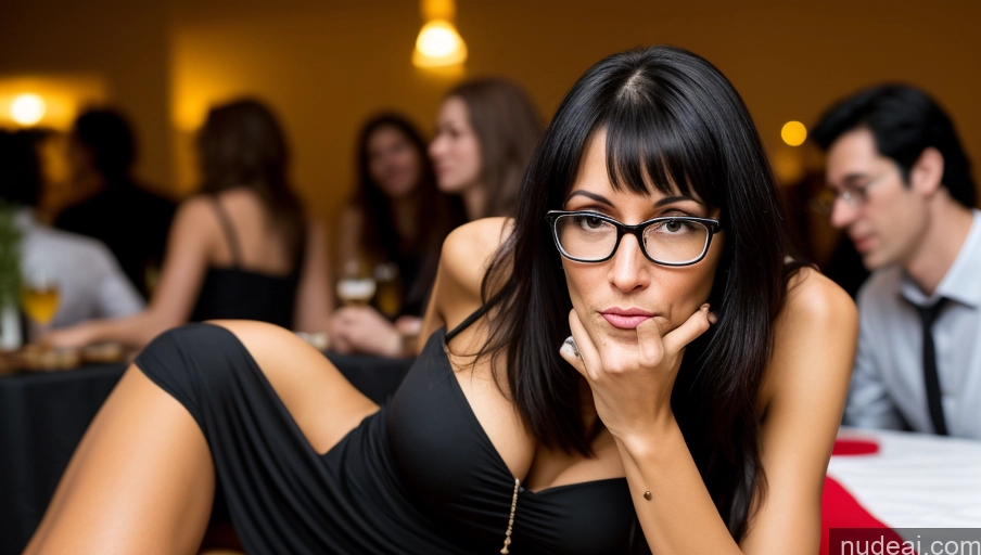 related ai porn images free for 40s Czech Black Hair Skinny Tall Party Dress Glasses Serious Ahegao Plank
