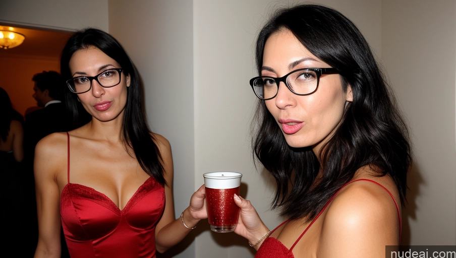 related ai porn images free for 40s Czech Black Hair Skinny Tall Party Dress Glasses Serious Ahegao Two