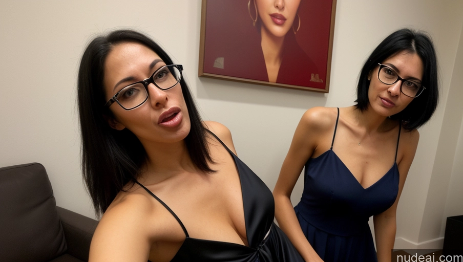 related ai porn images free for 40s Czech Black Hair Skinny Tall Party Dress Glasses Serious Ahegao Two