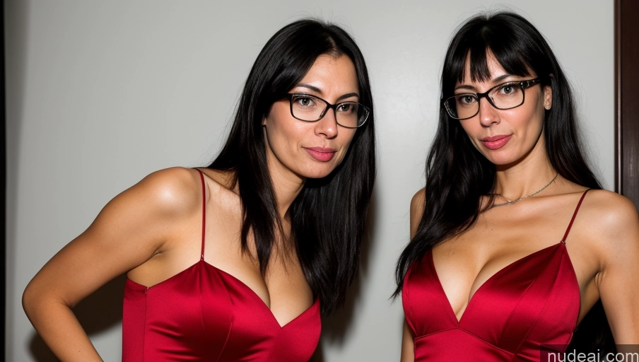related ai porn images free for 40s Czech Black Hair Skinny Tall Party Dress Glasses Serious Ahegao Two