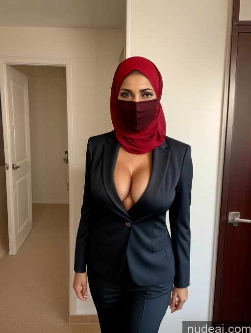related ai porn images free for Milf Two Busty Perfect Boobs Perfect Body 70s Arabic Stylish Suit Secretary Professor Jacket Niqab Cleavage Partially Nude Detailed Bra Party