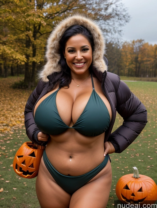 related ai porn images free for One Busty Huge Boobs Thick Tanned Skin Laughing Front View Microkini Thong 60s Lumberjack Halloween Parka