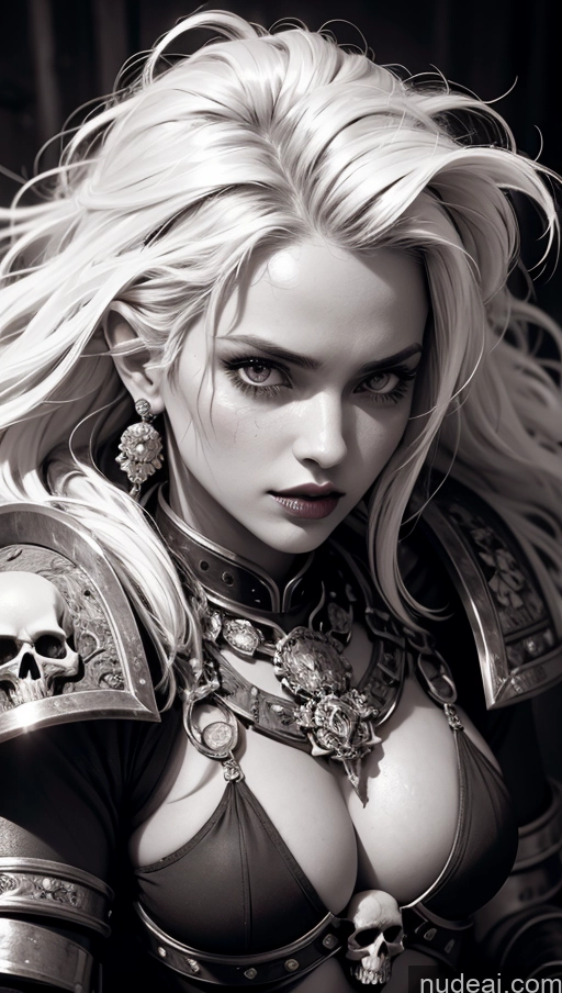related ai porn images free for Perfect Boobs Pubic Hair Tanned Skin White Hair Close-up View Khorne Lipstick Black And White Woman Open Forward