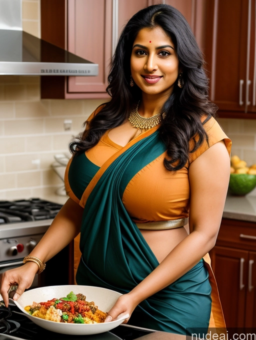 related ai porn images free for Woman Huge Boobs Big Ass Big Hips Long Legs 30s Black Hair Long Hair Indian Kitchen Front View Cooking Sari Blouse Jewelry Alternative