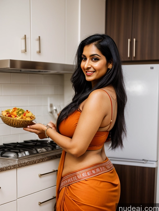 related ai porn images free for Woman Huge Boobs Big Ass Big Hips Long Legs 30s Black Hair Long Hair Indian Kitchen Front View Cooking Sari Jewelry Alternative Bra