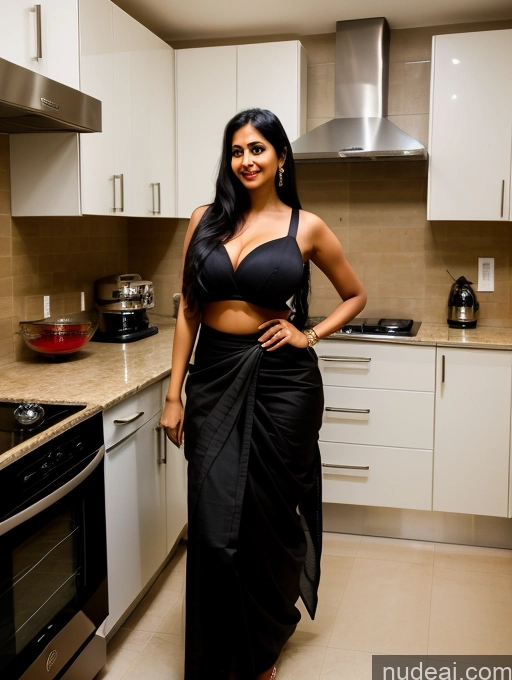 related ai porn images free for Huge Boobs Big Ass Big Hips Long Legs 30s Black Hair Long Hair Indian Kitchen Front View Cooking Sari Alternative Bra Model