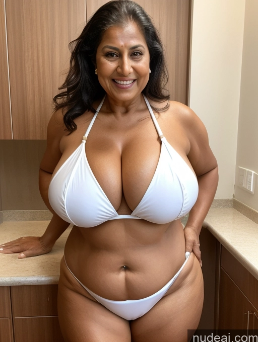 related ai porn images free for One Busty Huge Boobs Thick Tanned Skin Laughing Front View Microkini Thong Indian 70s Maid