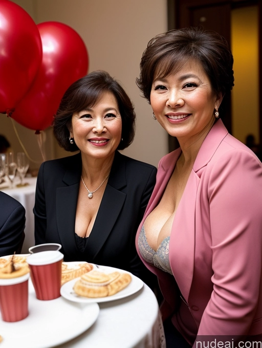 related ai porn images free for Milf Two Busty Perfect Boobs Beautiful Perfect Body 70s Party Suit Stylish Secretary Professor Bra Jacket Cleavage Detailed Chinese Happy Pixie Dark Lighting