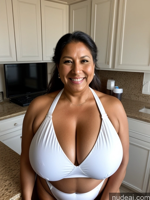 related ai porn images free for One Busty Huge Boobs Thick Tanned Skin Laughing Front View Microkini Thong 60s Native American Maid Lab Coat