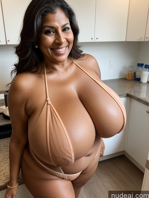 related ai porn images free for One Busty Huge Boobs Thick Tanned Skin 60s Laughing Front View Microkini Thong Maid Indian Lab Coat