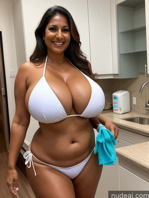 related ai porn images free for One Busty Huge Boobs Thick Tanned Skin 60s Laughing Front View Microkini Thong Maid Indian Lab Coat