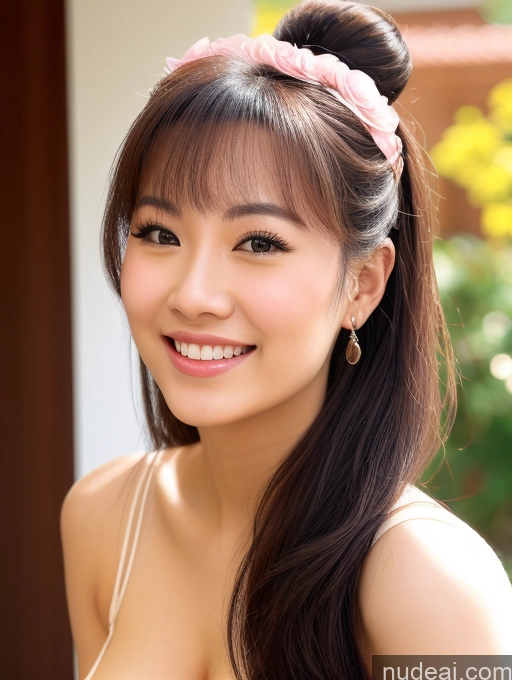 related ai porn images free for One Busty Perfect Boobs 20s Happy Black Hair Hair Bun Indonesian Film Photo Front View Nude Bows Girl Thin Round Glasses Dress