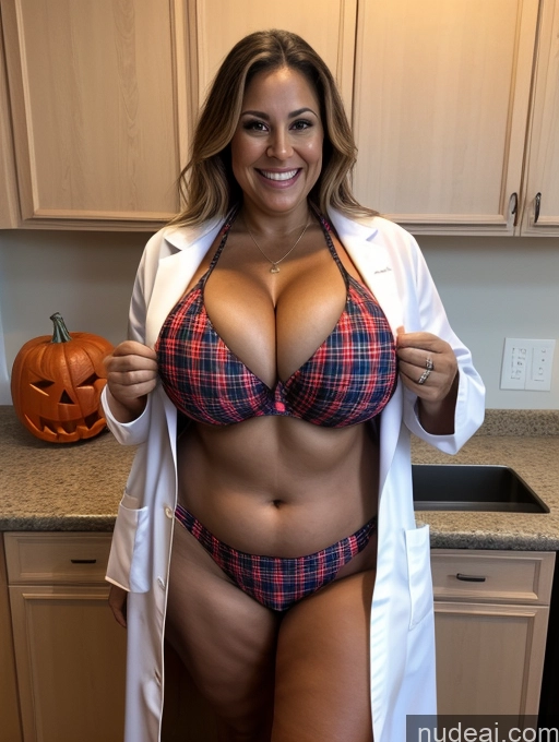 related ai porn images free for One Busty Huge Boobs Thick Tanned Skin 60s Laughing Front View Microkini Thong Lumberjack Lab Coat Halloween