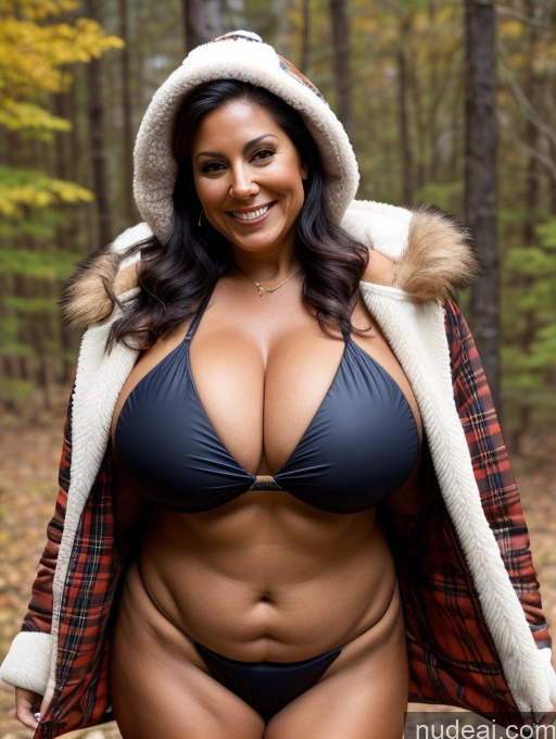 related ai porn images free for One Busty Huge Boobs Thick Tanned Skin 60s Laughing Native American Front View Microkini Thong Lumberjack Parka Halloween