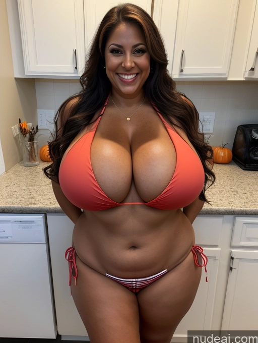 related ai porn images free for One Busty Huge Boobs Thick Tanned Skin 60s Laughing Latina Front View Microkini Thong Lumberjack Lab Coat Halloween