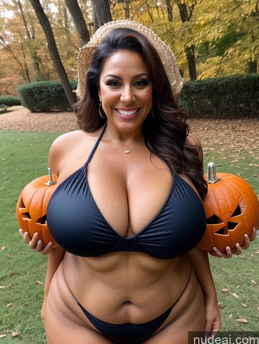 related ai porn images free for One Busty Huge Boobs Thick Tanned Skin 60s Laughing Latina Front View Microkini Thong Lumberjack Halloween