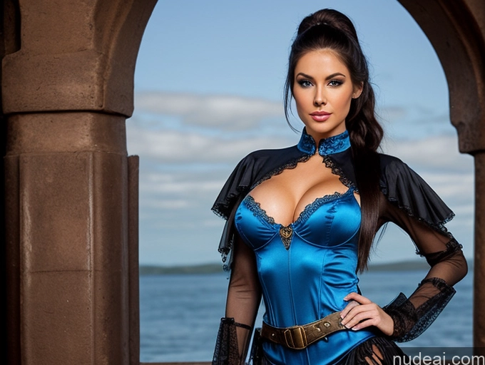 related ai porn images free for Miss Universe Model Busty Perfect Boobs Long Legs 20s Dark Fantasy Deep Blue Eyes Russian Black Hair Ponytail Steampunk Transparent
