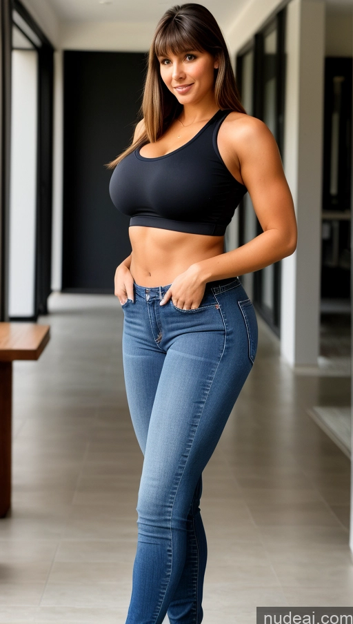 related ai porn images free for Athlete Perfect Boobs Big Ass Big Hips Jeans Front View Bangs
