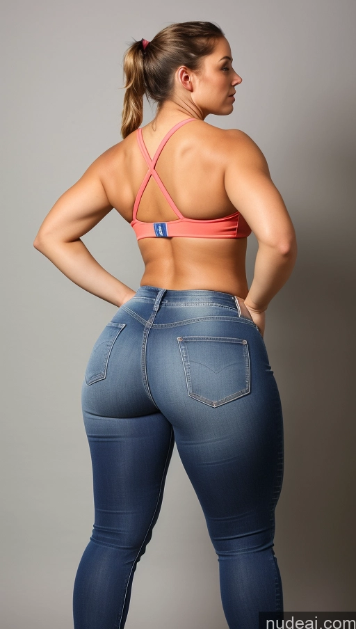 related ai porn images free for Athlete Perfect Boobs Big Ass Big Hips Jeans Front View Pigtails