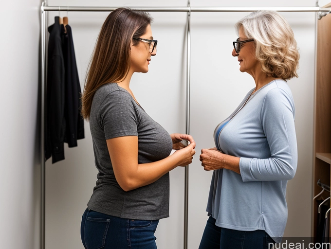 related ai porn images free for Czech Glasses Casual Side View 70s Two Busty Changing Room