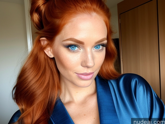 related ai porn images free for Miss Universe Model Busty Perfect Boobs Long Legs Deep Blue Eyes Skinny Kimono 20s Hair Bun Ginger Irish