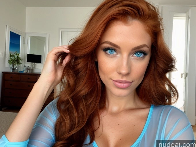 related ai porn images free for Miss Universe Model Busty Perfect Boobs Long Legs Deep Blue Eyes Skinny 20s Hair Bun Ginger Irish Pajamas Transparent