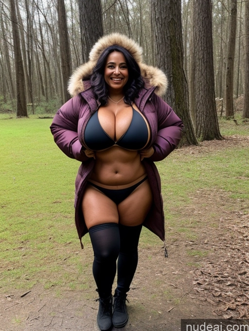 related ai porn images free for One Busty Huge Boobs Thick Tanned Skin 60s Latina Front View Laughing Microkini Thong Witch Lumberjack Parka