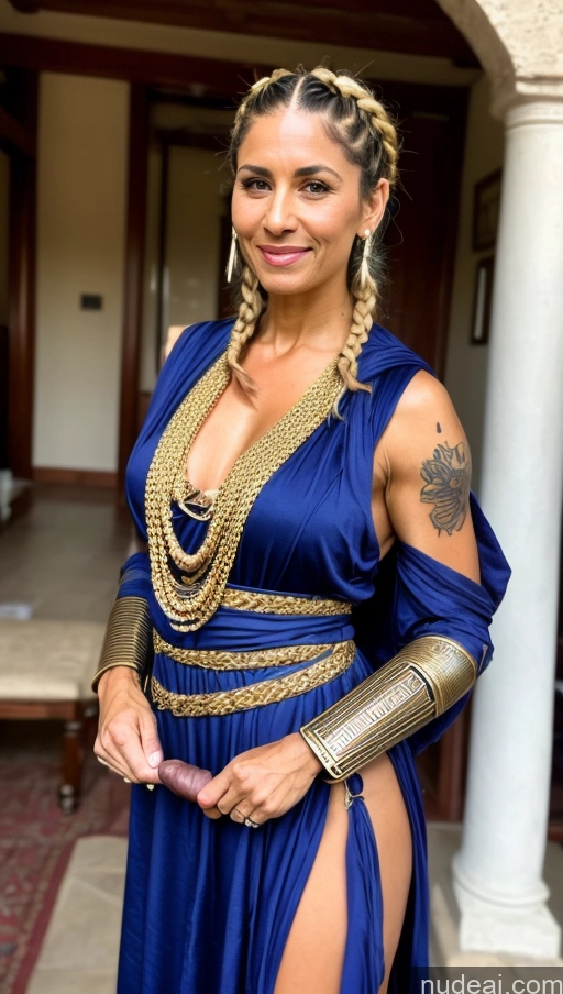 related ai porn images free for Milf Muscular Abs Dark Skin Pubic Hair Thick Trans Girl With Erect Penis Braided Tunic Traditional Western Tattoos 70s Egyptian Roman Sci-fi Armor