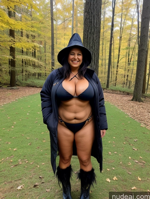 related ai porn images free for One Busty Huge Boobs Thick Tanned Skin 60s Laughing Native American Front View Microkini Thong Lumberjack Parka Witch