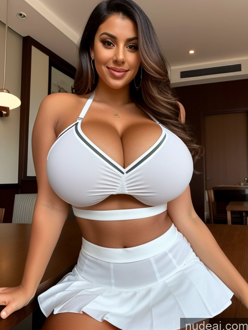 related ai porn images free for Two Busty Huge Boobs Thick Tanned Skin 20s Laughing Brazilian Restaurant Front View Waitress EdgDL, Lingerie Set, Wearing EdgDL, Chic Lingerie Tennis